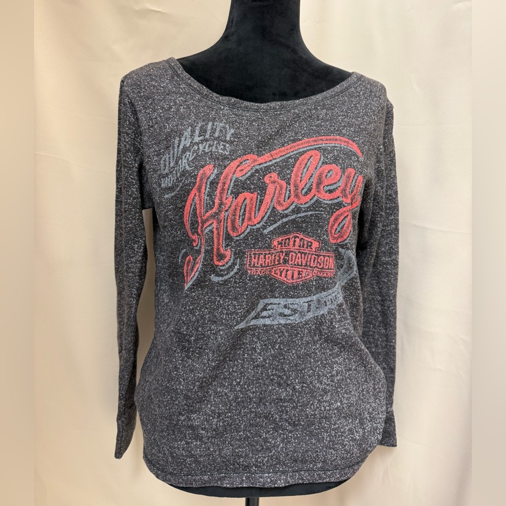 Harley Davidson scoop neck sweat shirt